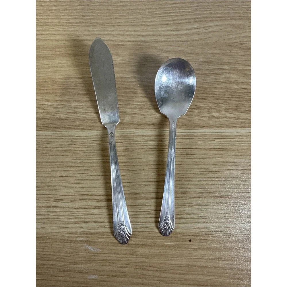 Vintage Wm Rogers Imperial Flatware Lot 21 Pieces 1939 Silverplate Matching Set